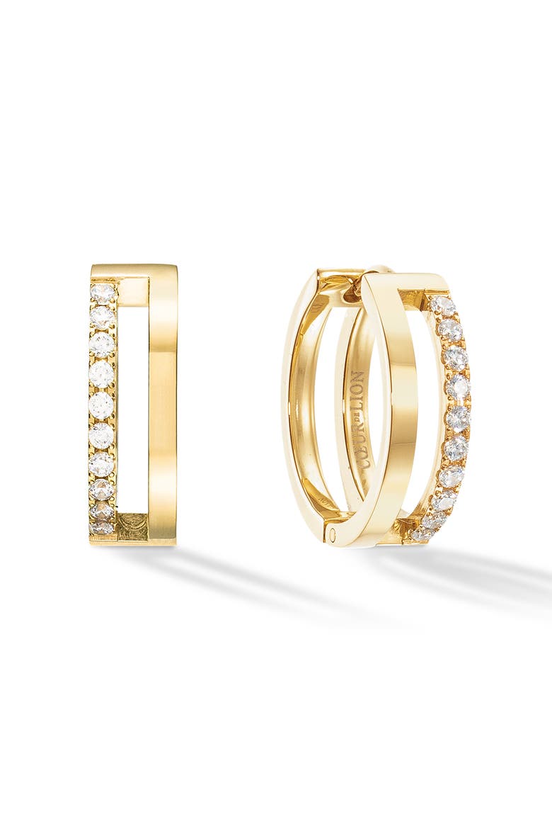 Eternal Unity Crystal Hoops, Main, color, Gold