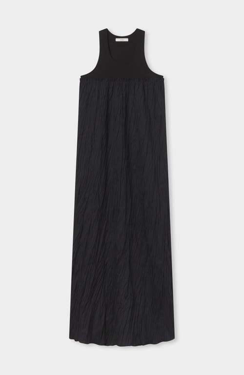 Co Pliss Tank Dress In Black