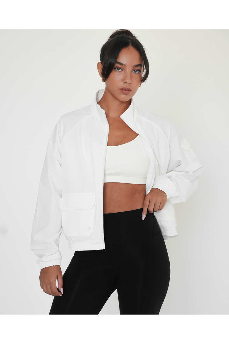 Cargo Nylon Windbreaker Jacket, Main, color, Off White