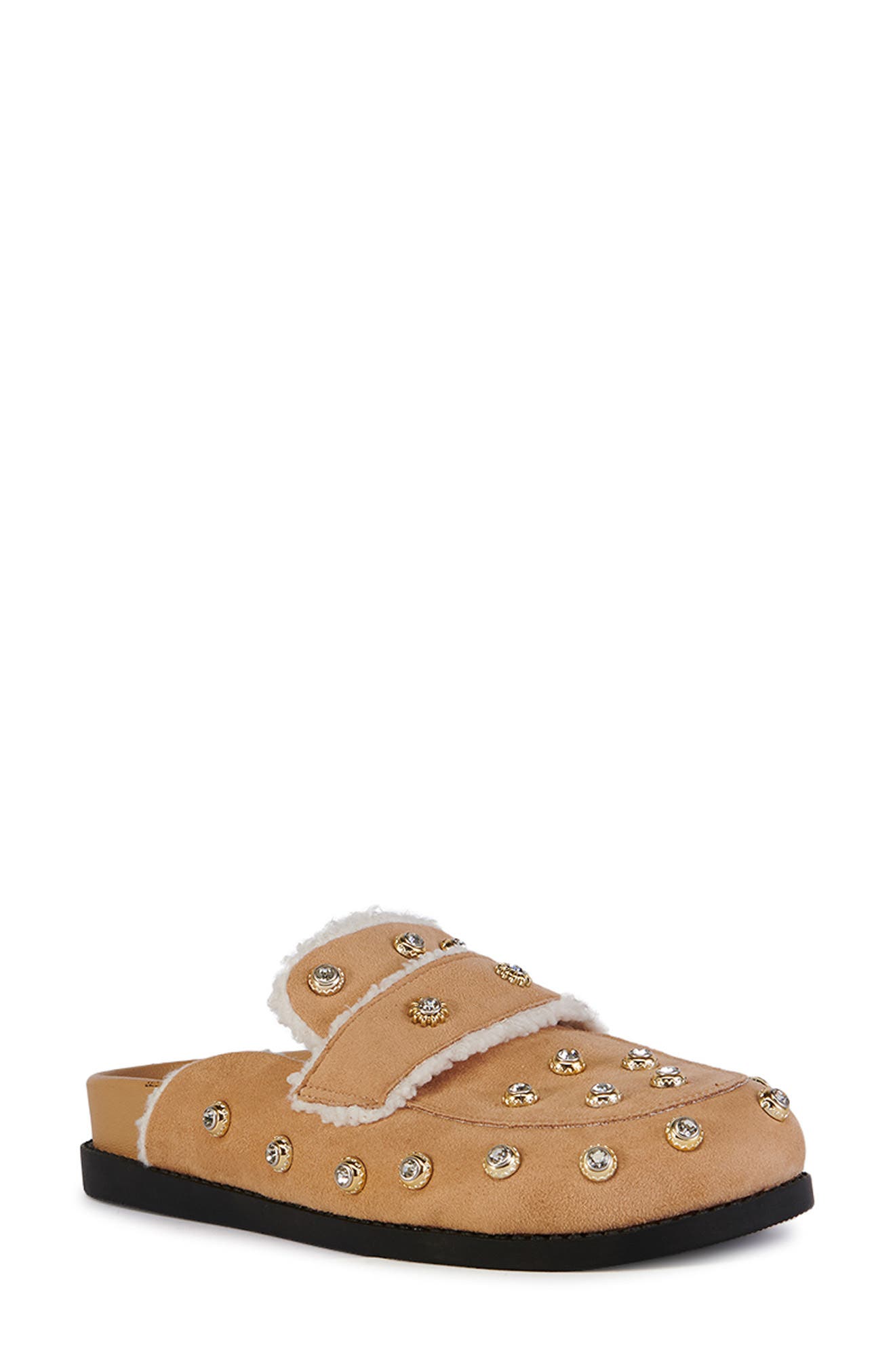 AZALEA WANG Esteller Faux Fur Lined Mule, Main, color, 