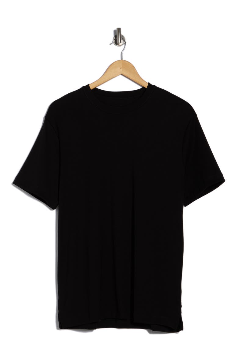 Mercerized Cotton T-Shirt, Main, color, BLACK
