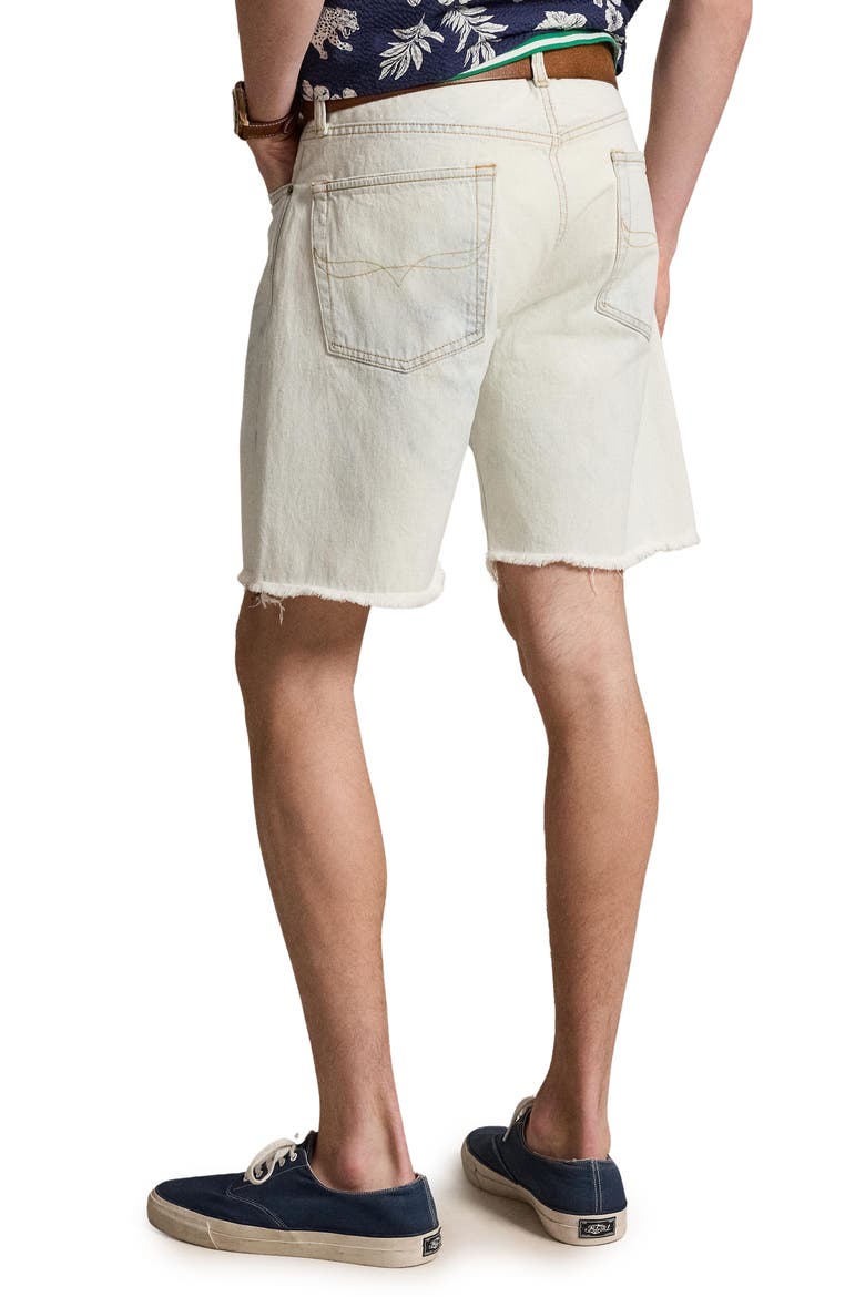 Classic Fit Frayed Hem Denim Shorts, Alternate, color, CLEARWATER
