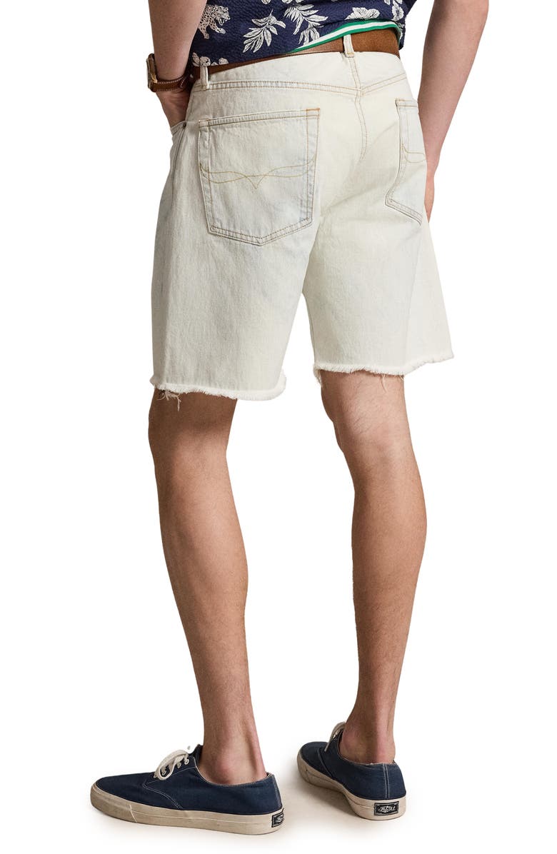 Polo Ralph Lauren Classic Fit Frayed Hem Denim Shorts, Alternate, color, Clearwater