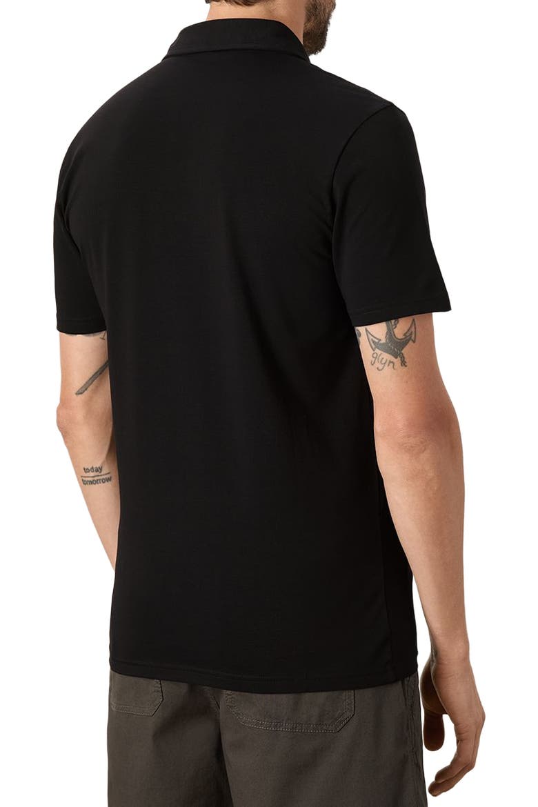 Luxe Essential Slim Polo Made With Organic Cotton, Alternate, color, Black