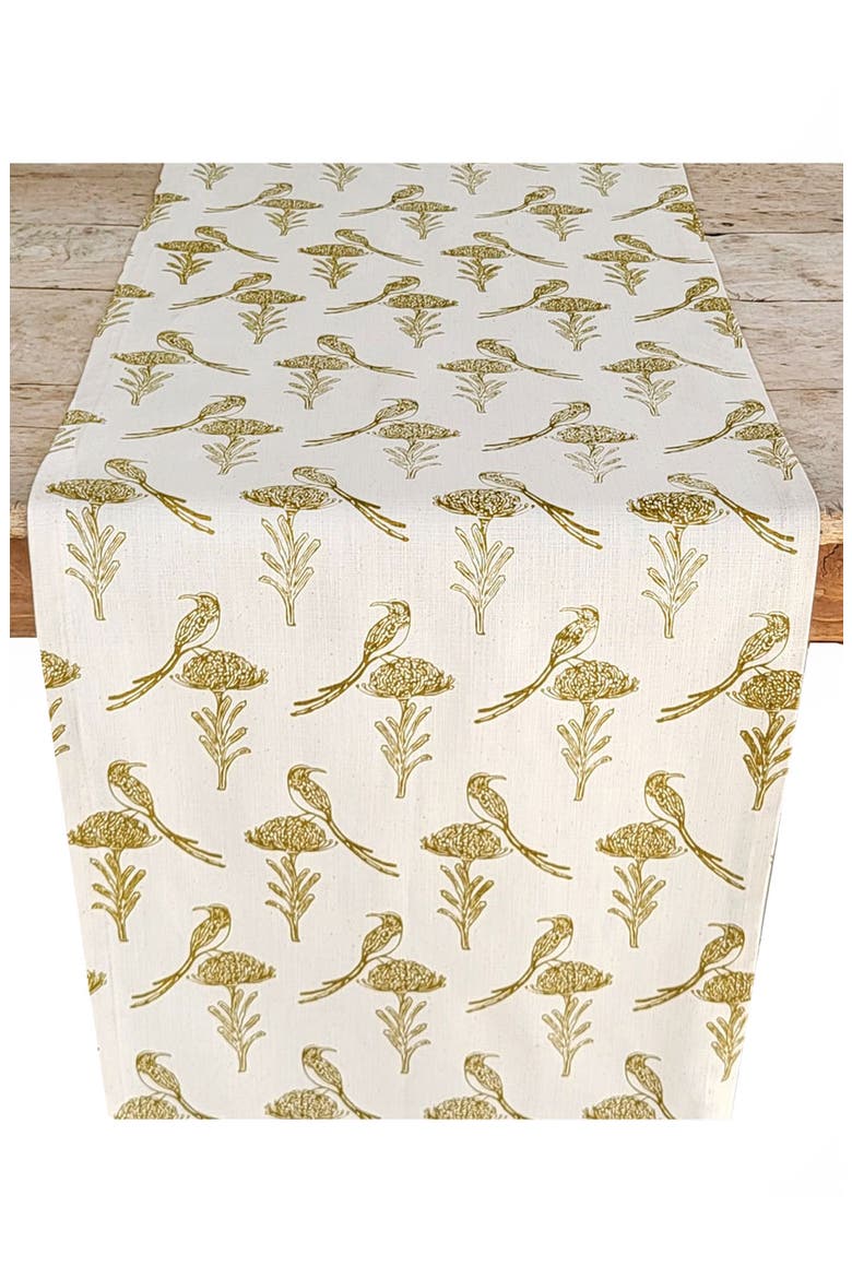 Sugar Bird Table Runner, Main, color, CHARTREUSE