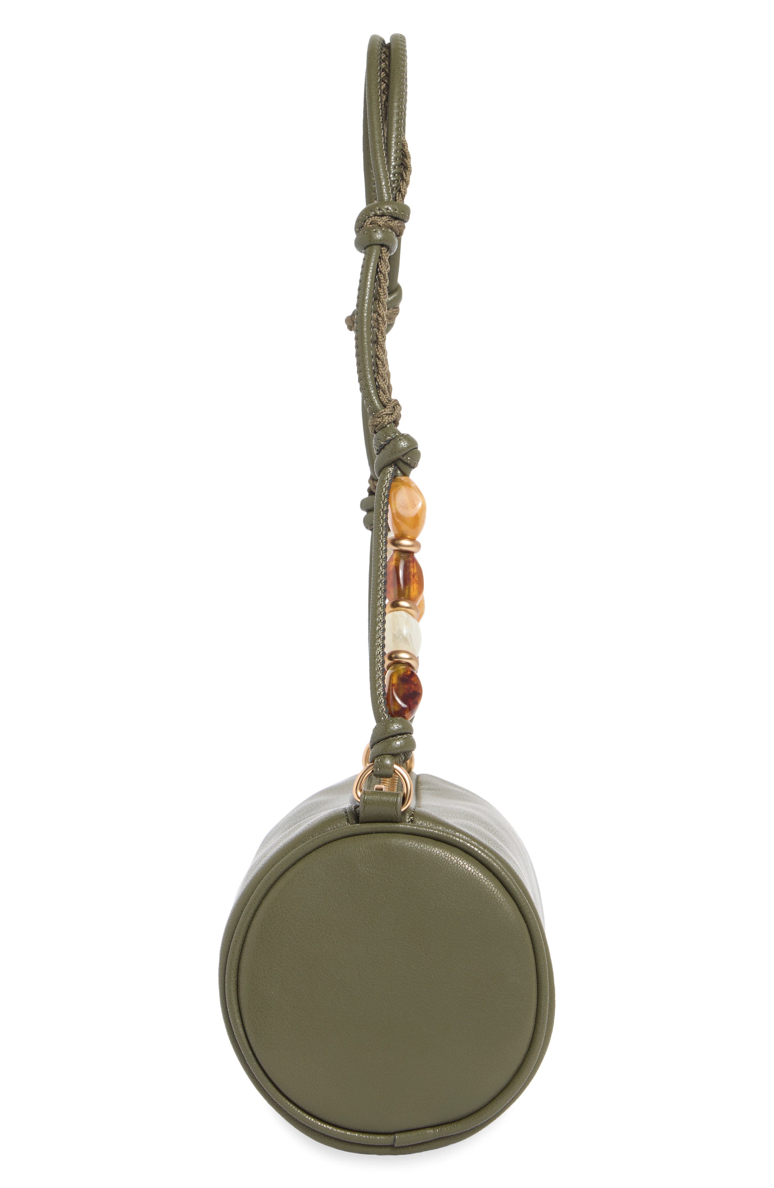 Elmina Beaded Shoulder Bag, Alternate, color, OLIVE