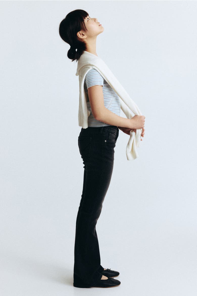 Flared Leg Low Jeans, Alternate, color, Denim black