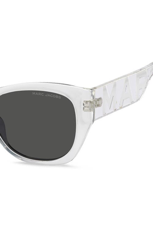 Marc Jacobs 807s Acetate Rectangle Sunglasses In Crystal/grey