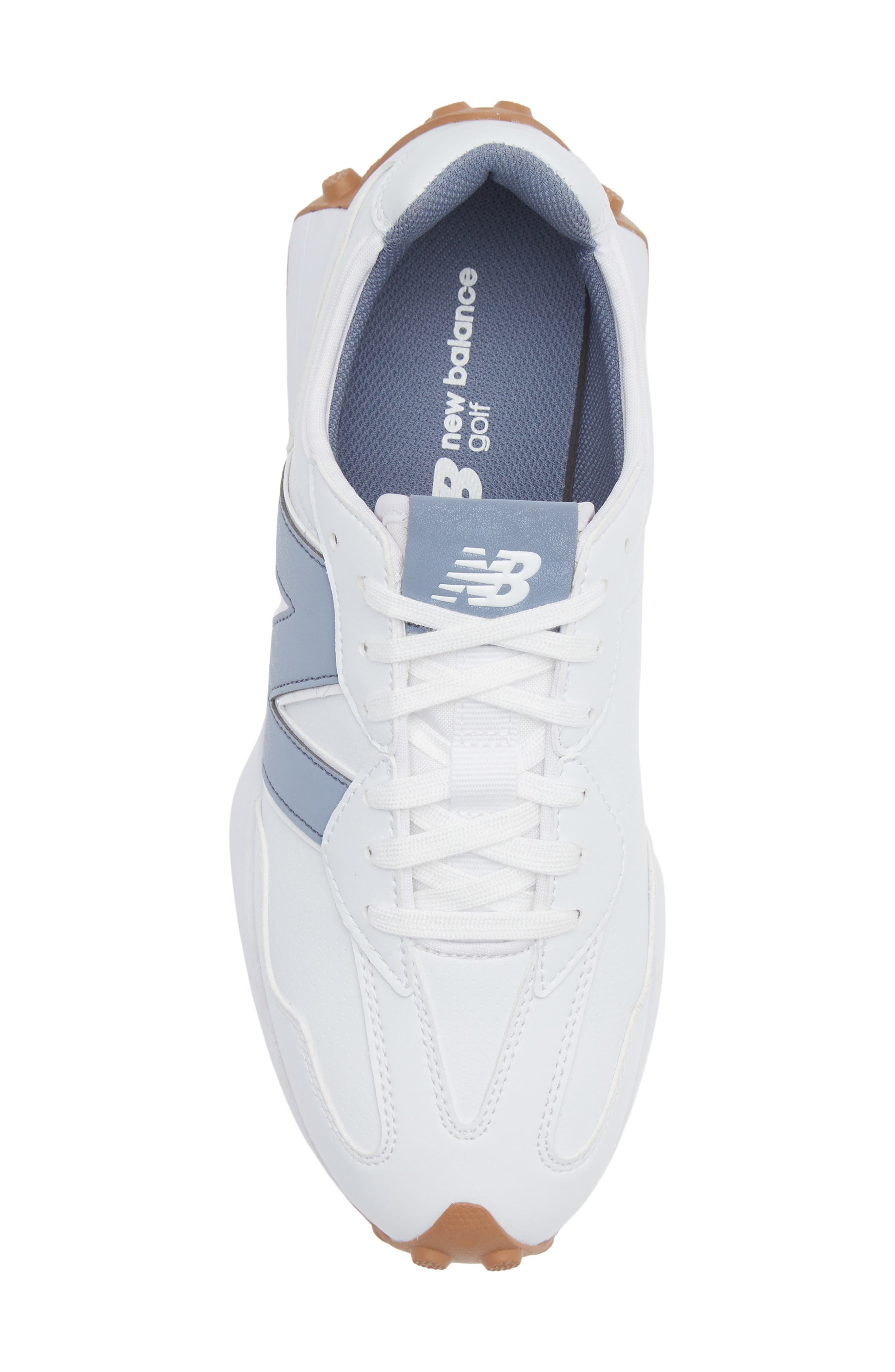 327 Waterproof Spikeless Golf Shoe, Alternate, color, WHITE / BLUE