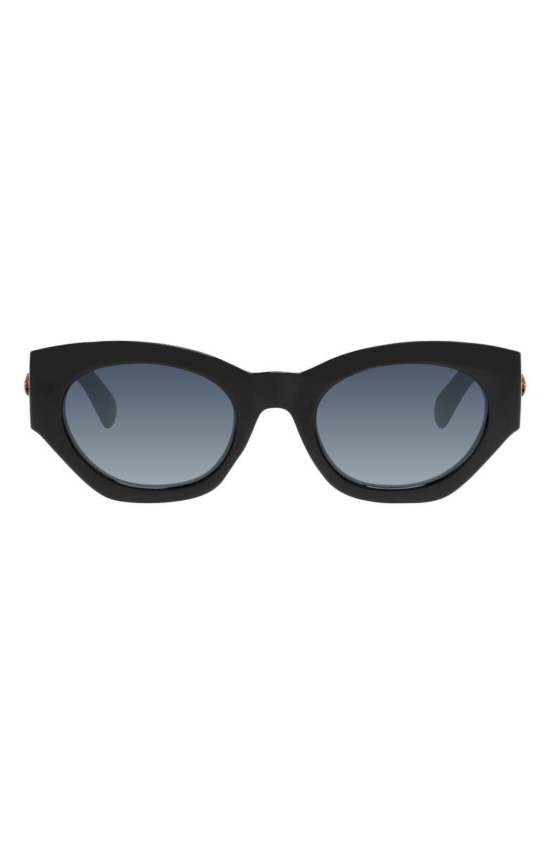 Kurt Geiger London 52mm Cat Eye Sunglasses, Main, color, Solid Black