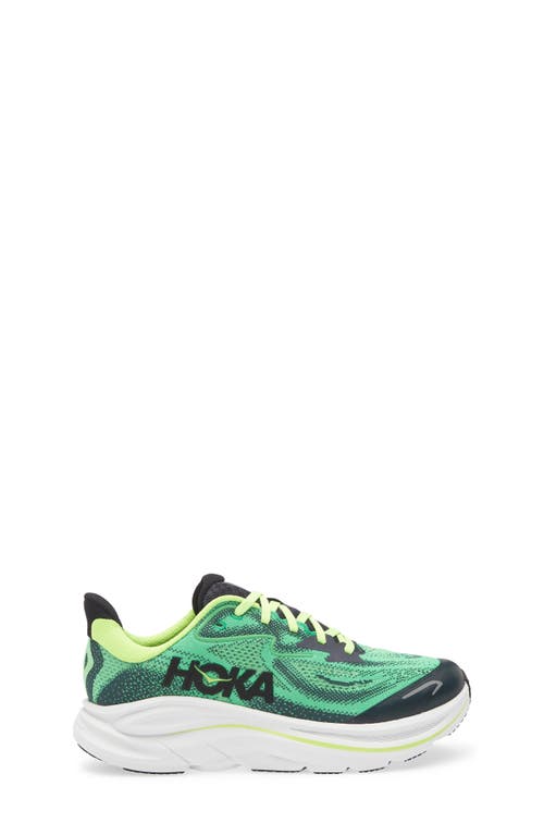 Hoka Kids' Clifton 10 Running Sneaker In Green