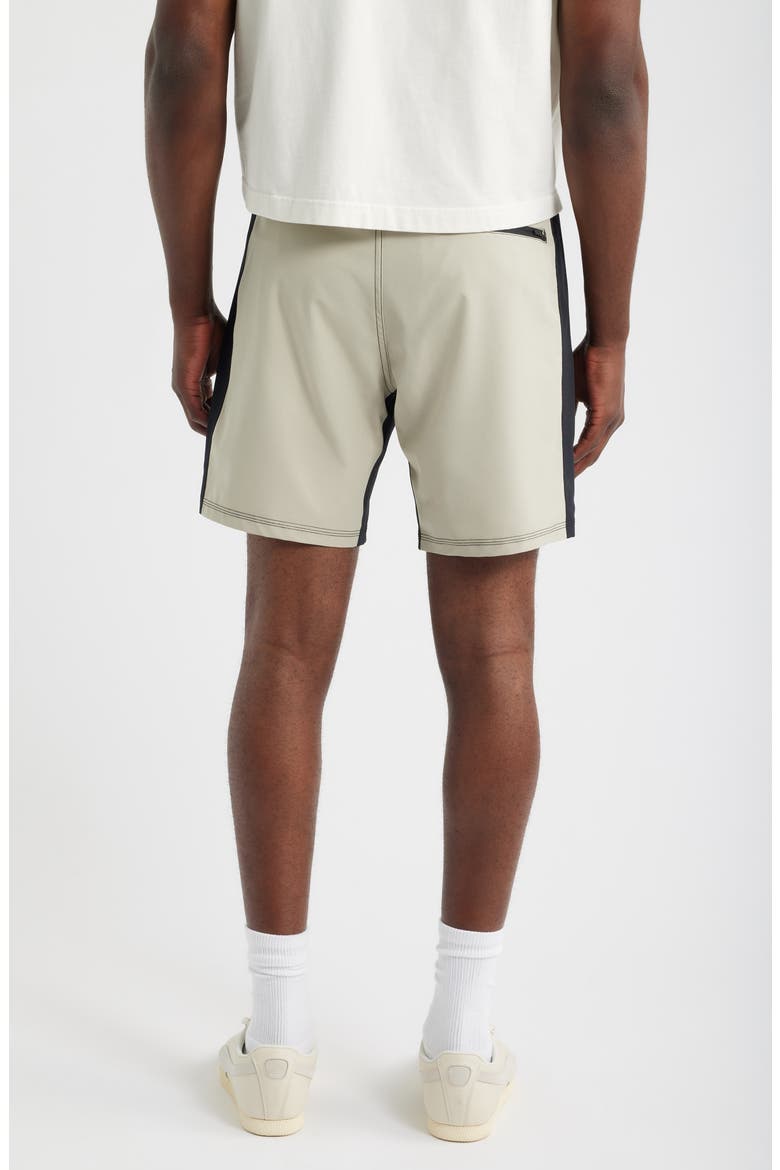 Tempo Wordmark Tech Shorts, Alternate, color, CEMENT