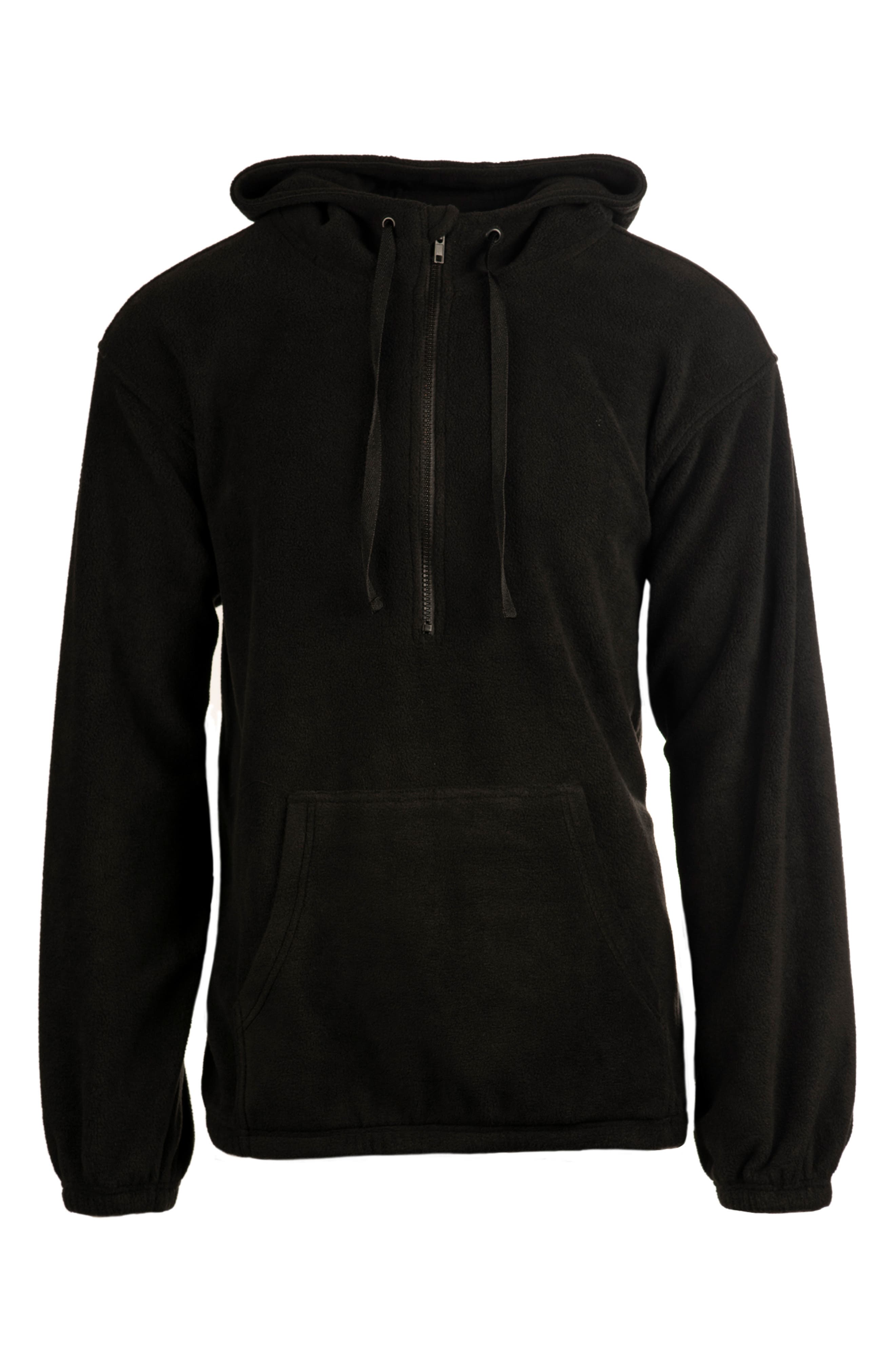 BURNSIDE Polar Fleece Quarter Zip Hoodie
