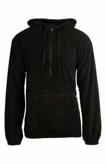 BURNSIDE Polar Fleece Quarter Zip Hoodie