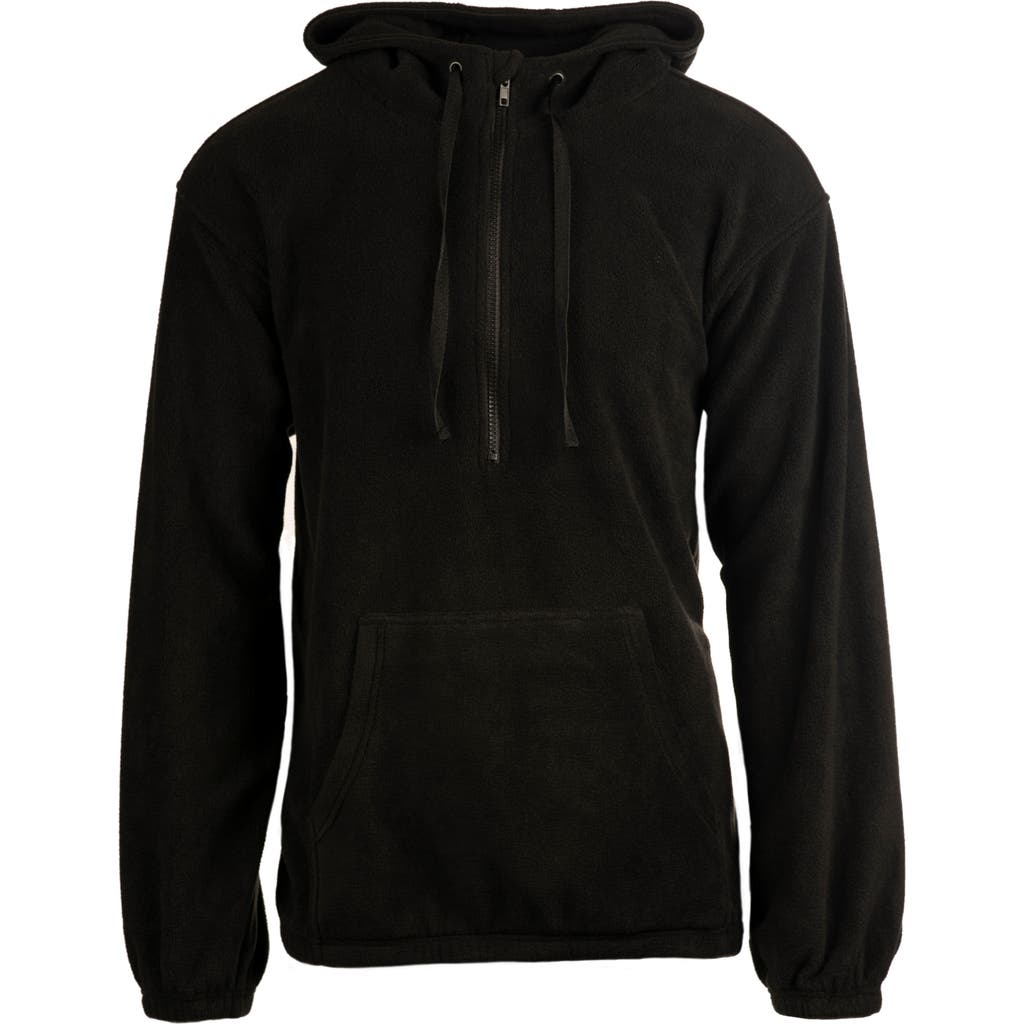 Burnside Polar Fleece Quarter Zip Hoodie In Multi