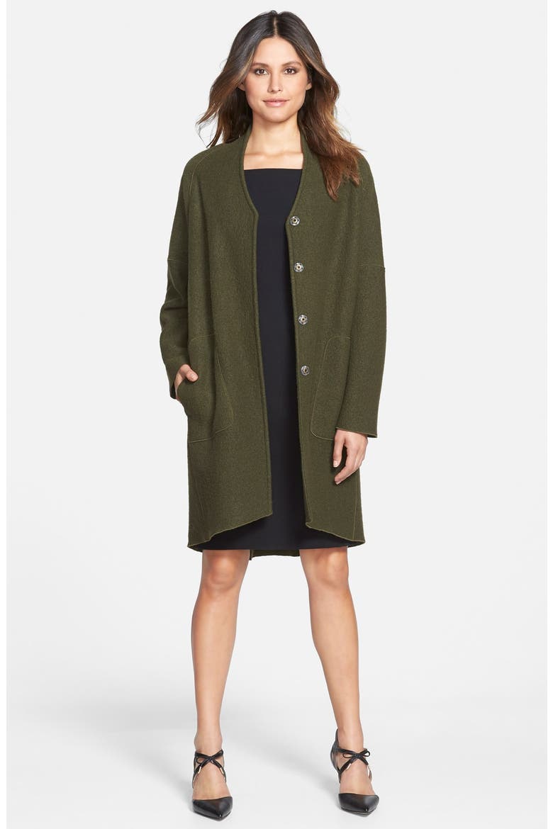 Felted Wool Coat, Main, color, LODEN