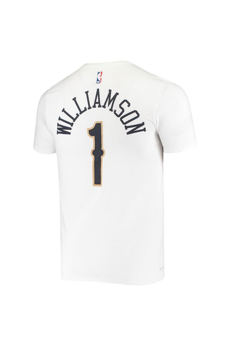 Men's Nike Zion Williamson White New Orleans Pelicans Name & Number Performance T-Shirt, Alternate, color, White