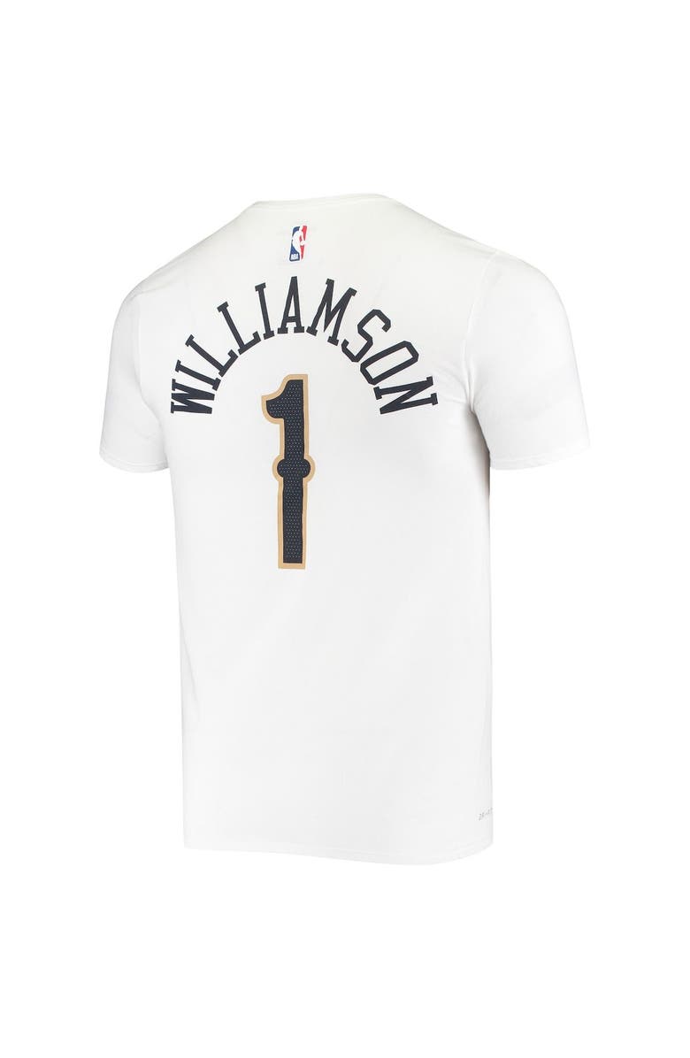 Nike Men's Nike Zion Williamson White New Orleans Pelicans Name & Number Performance T-Shirt, Alternate, color, White