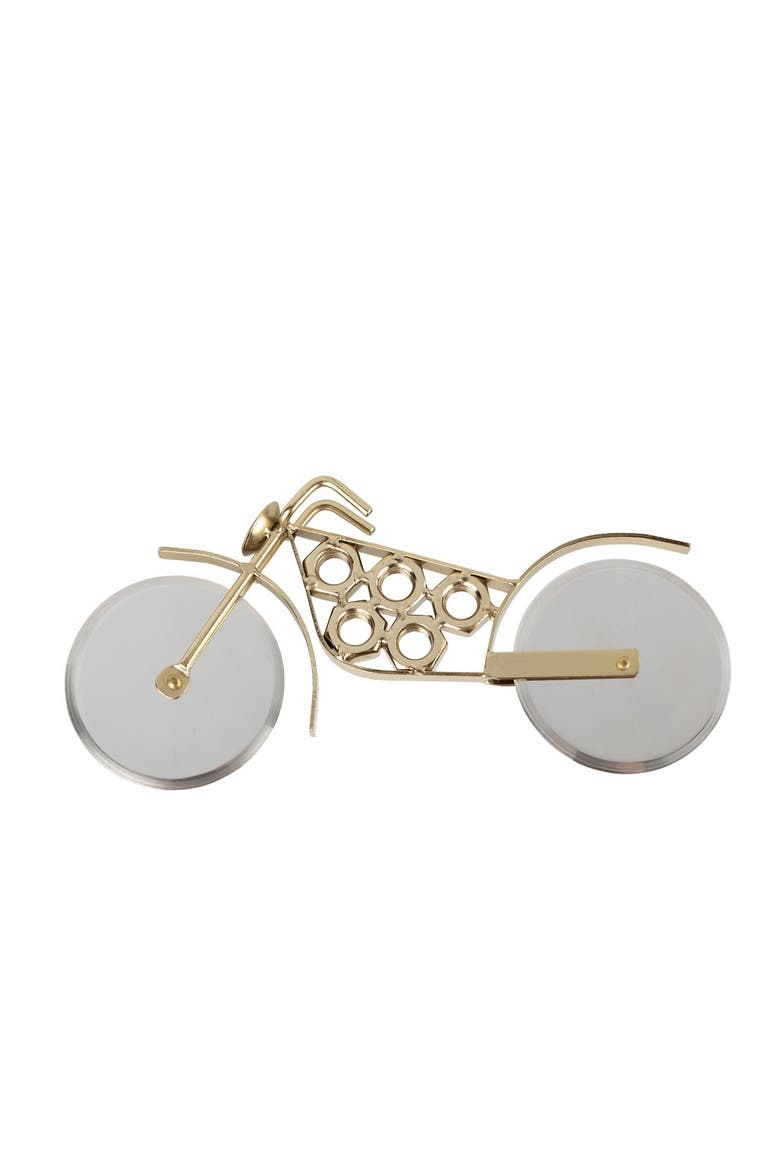 Motorcycle Pizza Cutter, Main, color, Metallic Gold