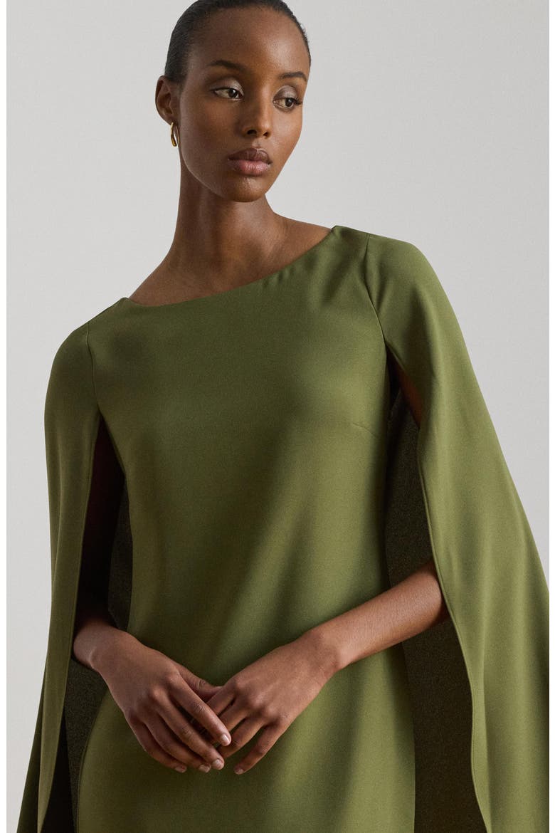 Cape Minidress, Alternate, color, OLIVE GROVE GREEN