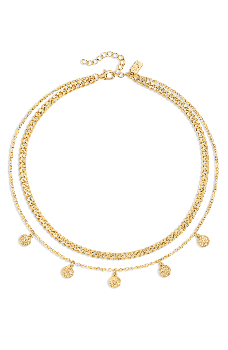 Electric Picks Golden Empire Necklace, Main, color, Gold