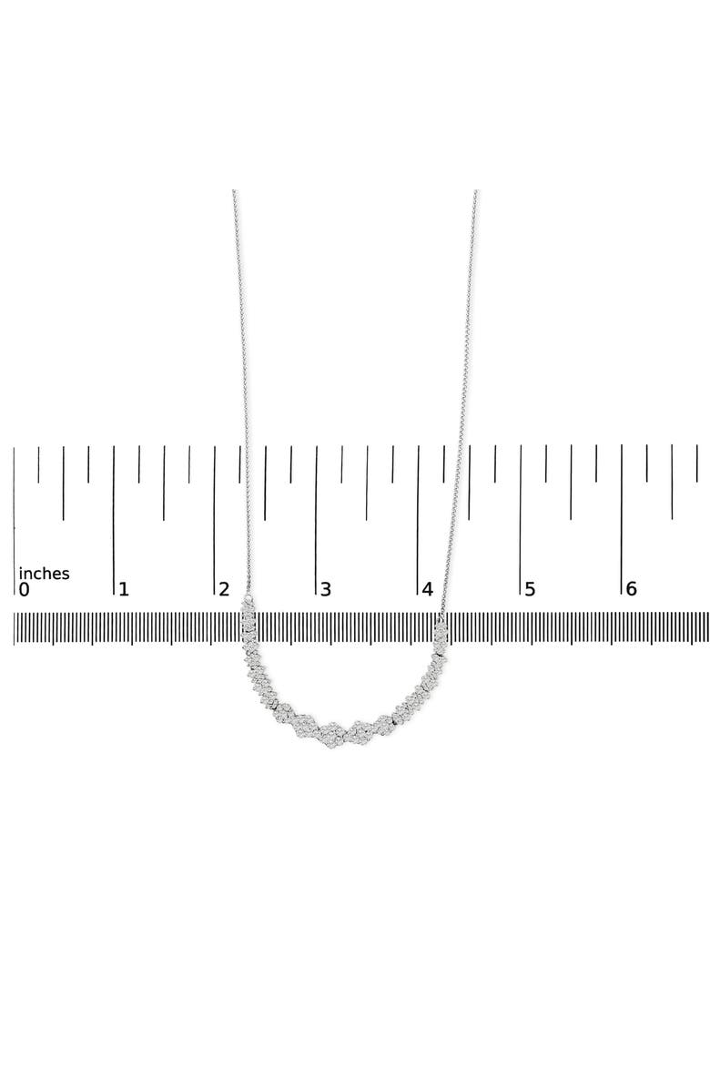 Haus of Brilliance 14K White Gold 2.00 Cttw Diamond Composite Cluster Bar Necklace, Alternate, color, White Gold