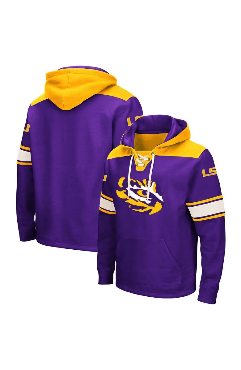 COLOSSEUM Men's Colosseum Purple LSU Tigers 2.0 Lace-Up Pullover Hoodie, Main, color, Purple