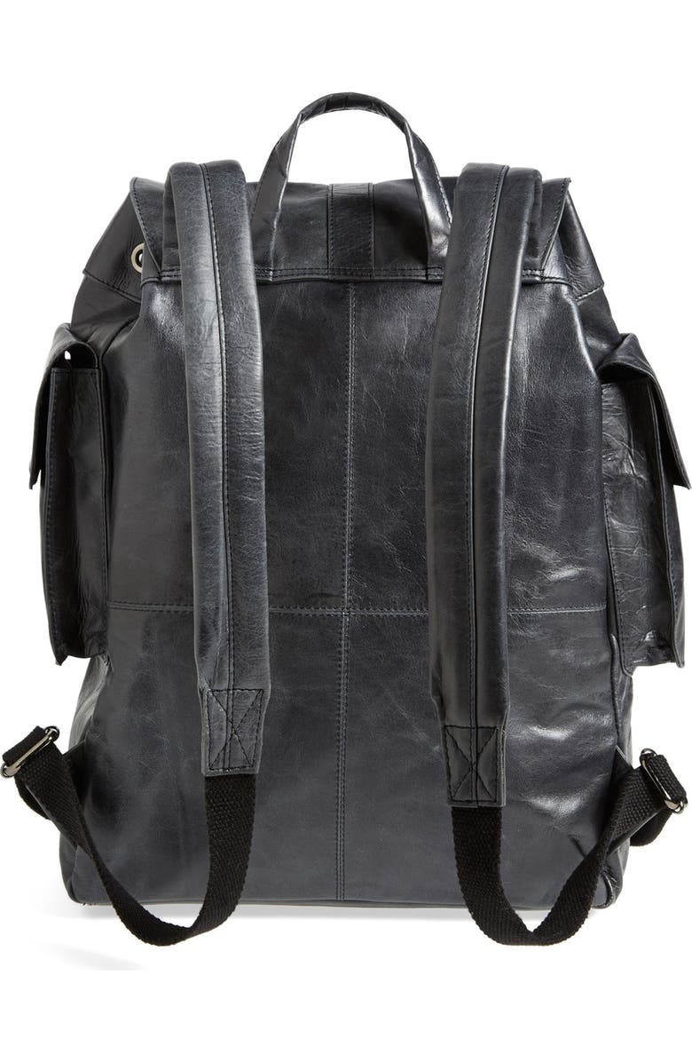 Topman Leather Backpack, Alternate, color,