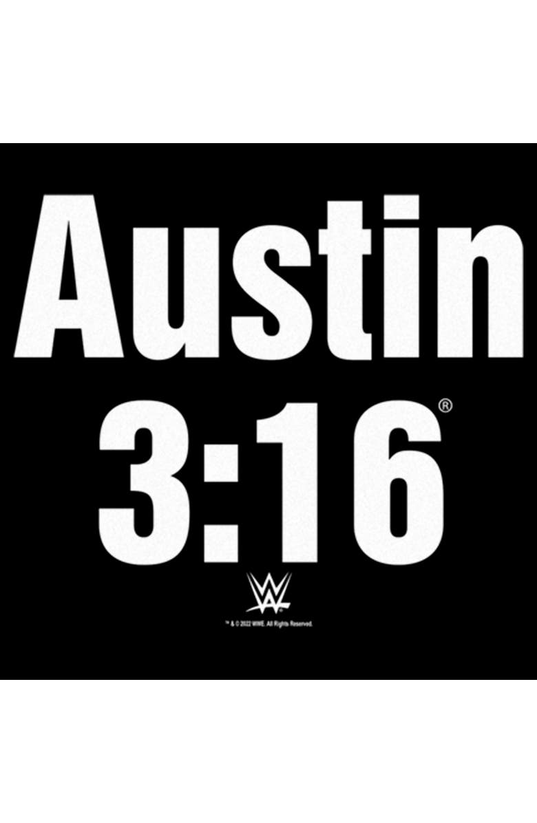 WWE Men's WWE Stone Cold Steve Austin 316 White Logo  Graphic T-Shirt, Alternate, color, Black