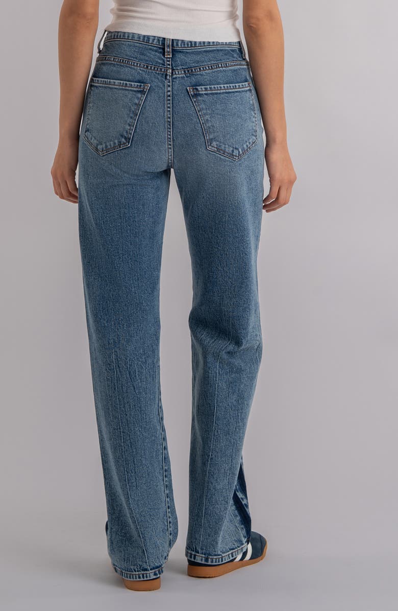 KUT from the Kloth Sienna Side Stripe High Waist Straight Leg Jeans, Alternate, color, Brilliantly W/M