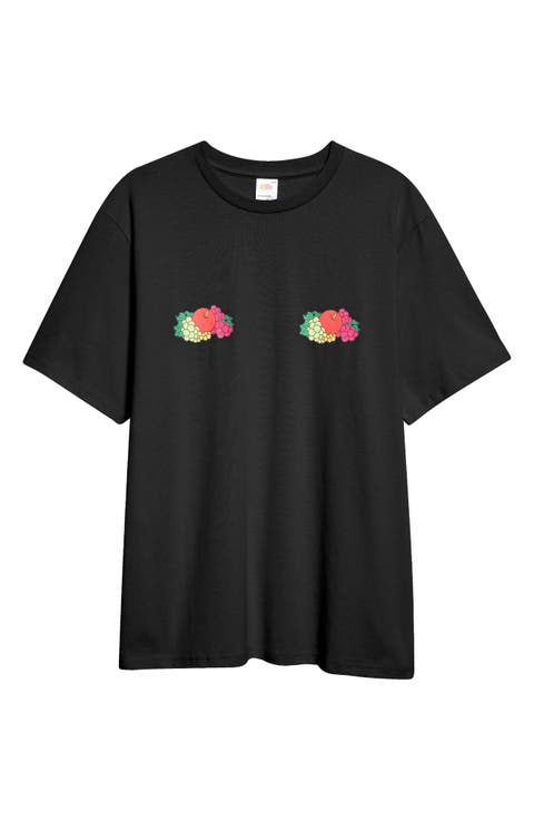 Double Logo Cotton T-Shirt