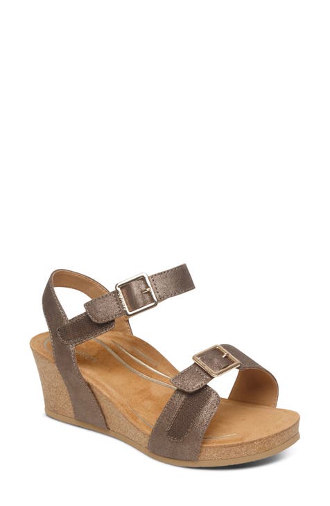 Aetrex wedge sandals online