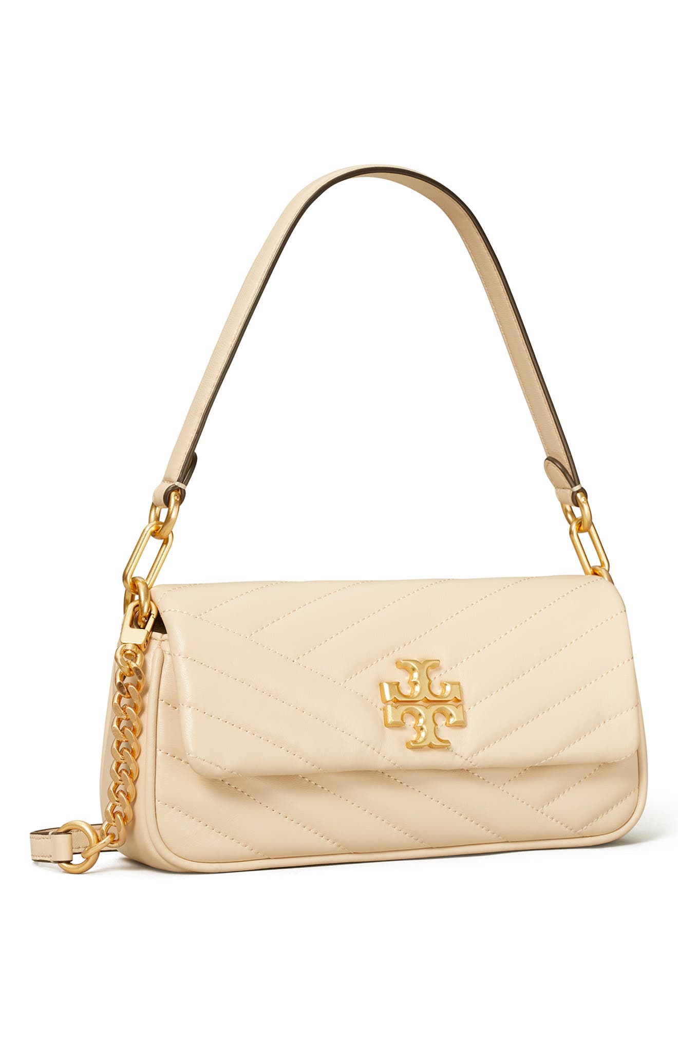 Kira Chevron Shoulder Bag, Alternate, color, NEW CREAM