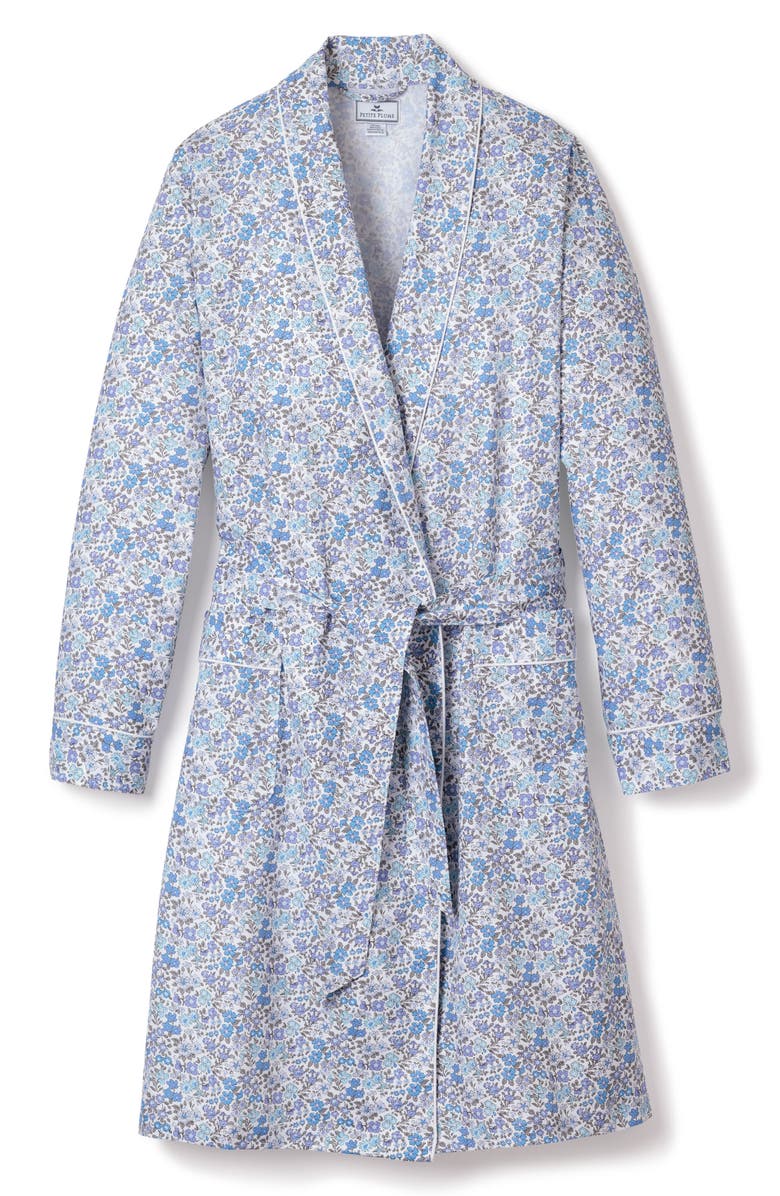 Petite Plume Fleur Dazur Cotton Robe, Alternate, color, 