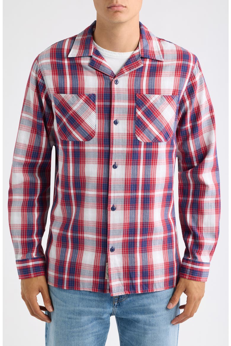 Colts Plaid Camp Shirt, Alternate, color, RED