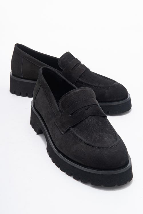 Forever & Always Shoes Vionel Leather Loafer In Black