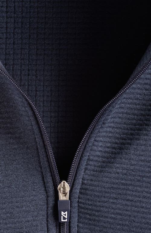 Cutter & Buck Peshastin Fleece Full Zip Jacket In Navy Blue Heather