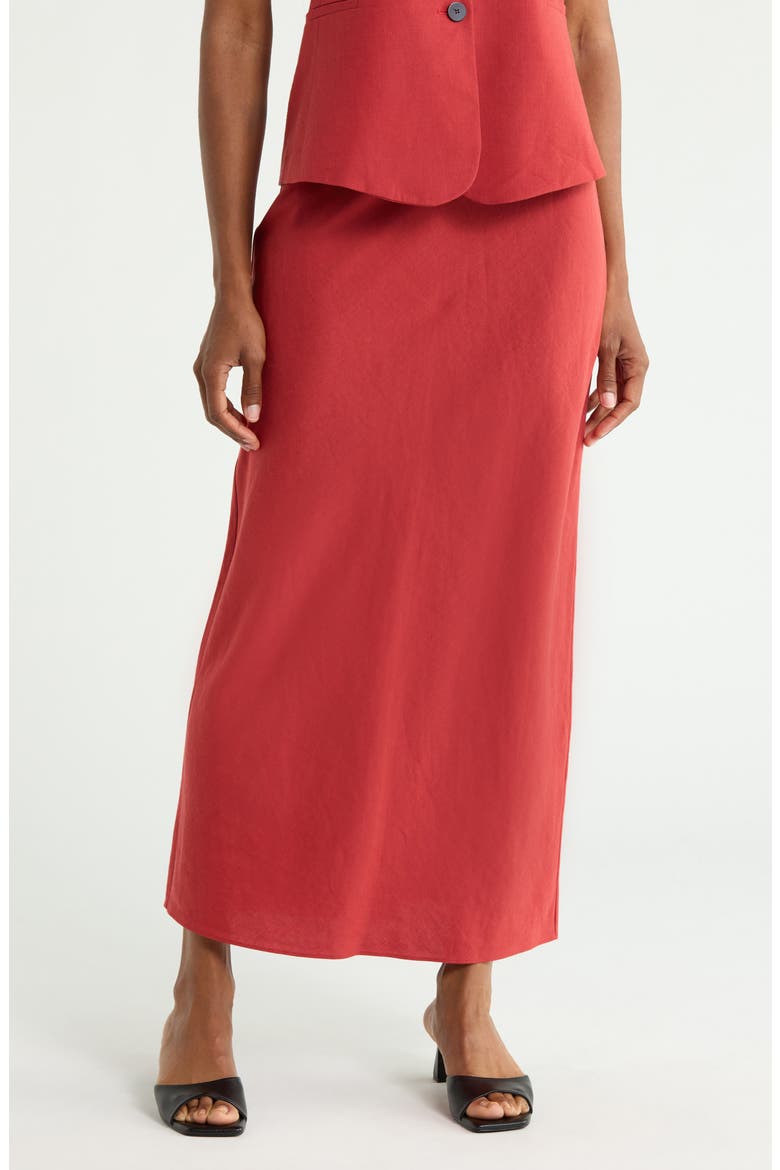 Fluid Maxi Skirt, Main, color, CHERRY RED