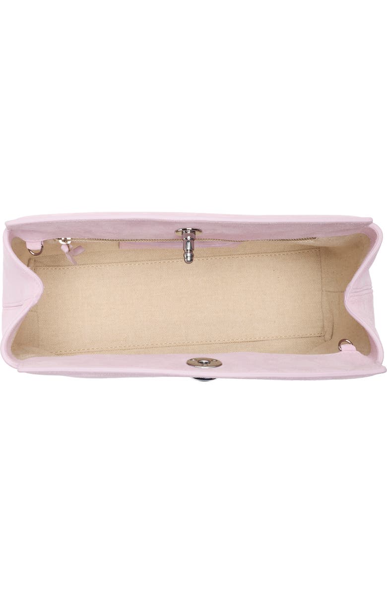 LIFFNER Large Pushlock Suede Clutch, Alternate, color, Pink