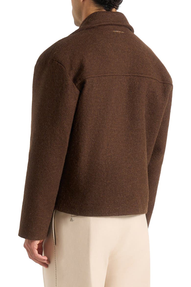Mika Unisex Double Breasted Jacket, Alternate, color, Brown