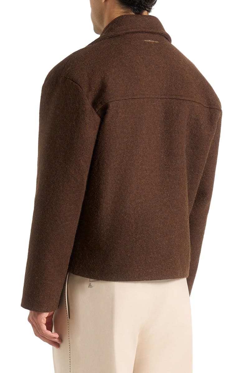 Manière De Voir Mika Unisex Double Breasted Jacket, Alternate, color, Brown