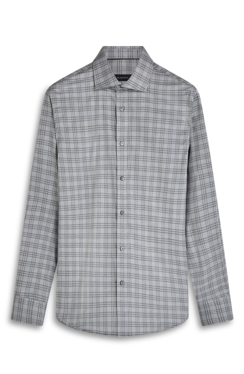 Bugatchi Axel Shaped Fit Plaid Stretch Cotton Button-Up Shirt, Alternate, color, 
