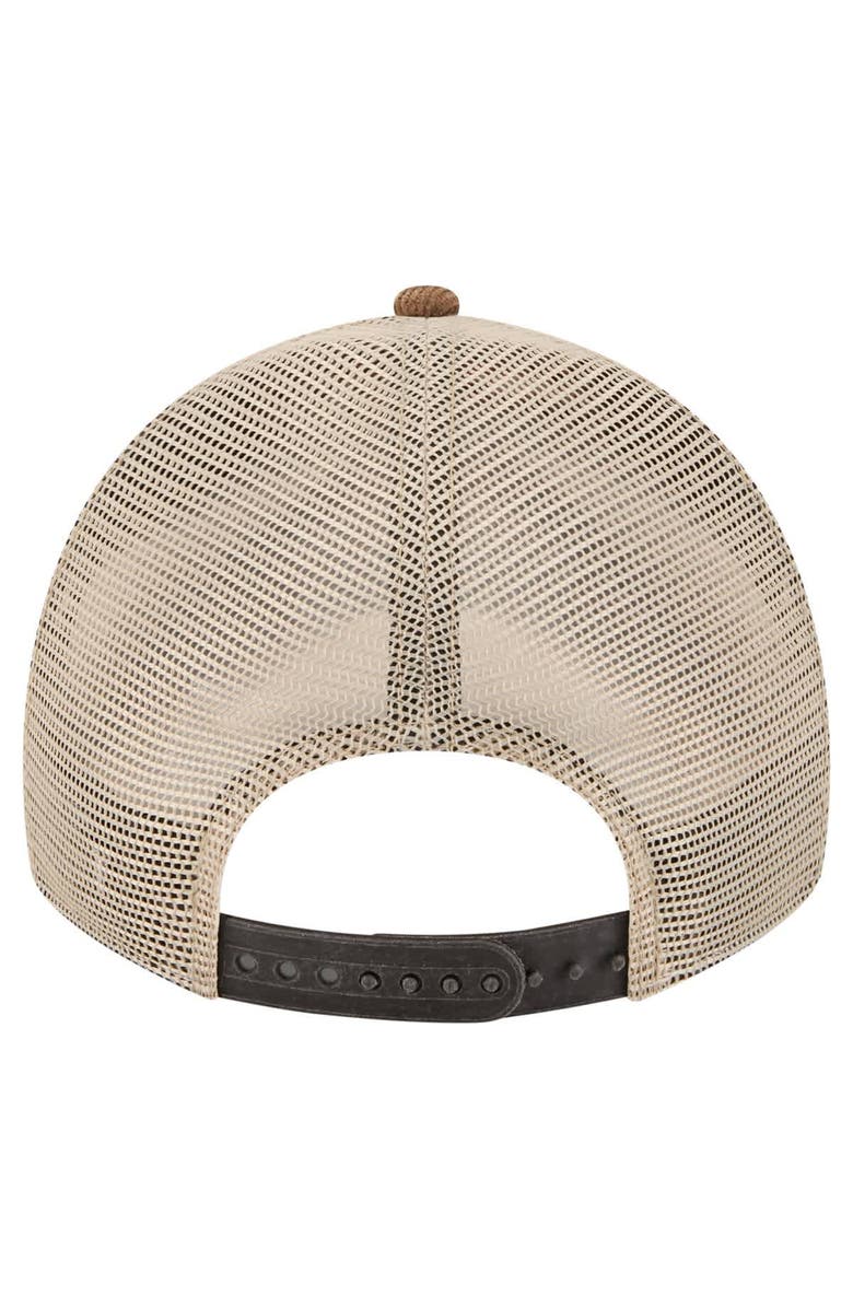 New Era Men's New Era Dark Brown Los Angeles Dodgers Vintage Landscape 9TWENTY A-Frame Adjustable Trucker Hat, Alternate, color, Dark Brown