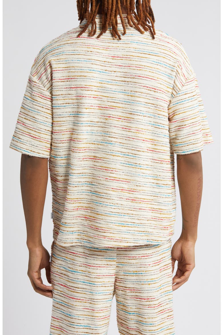 Sunset Stripe Johnny Collar Polo, Alternate, color, MULTI