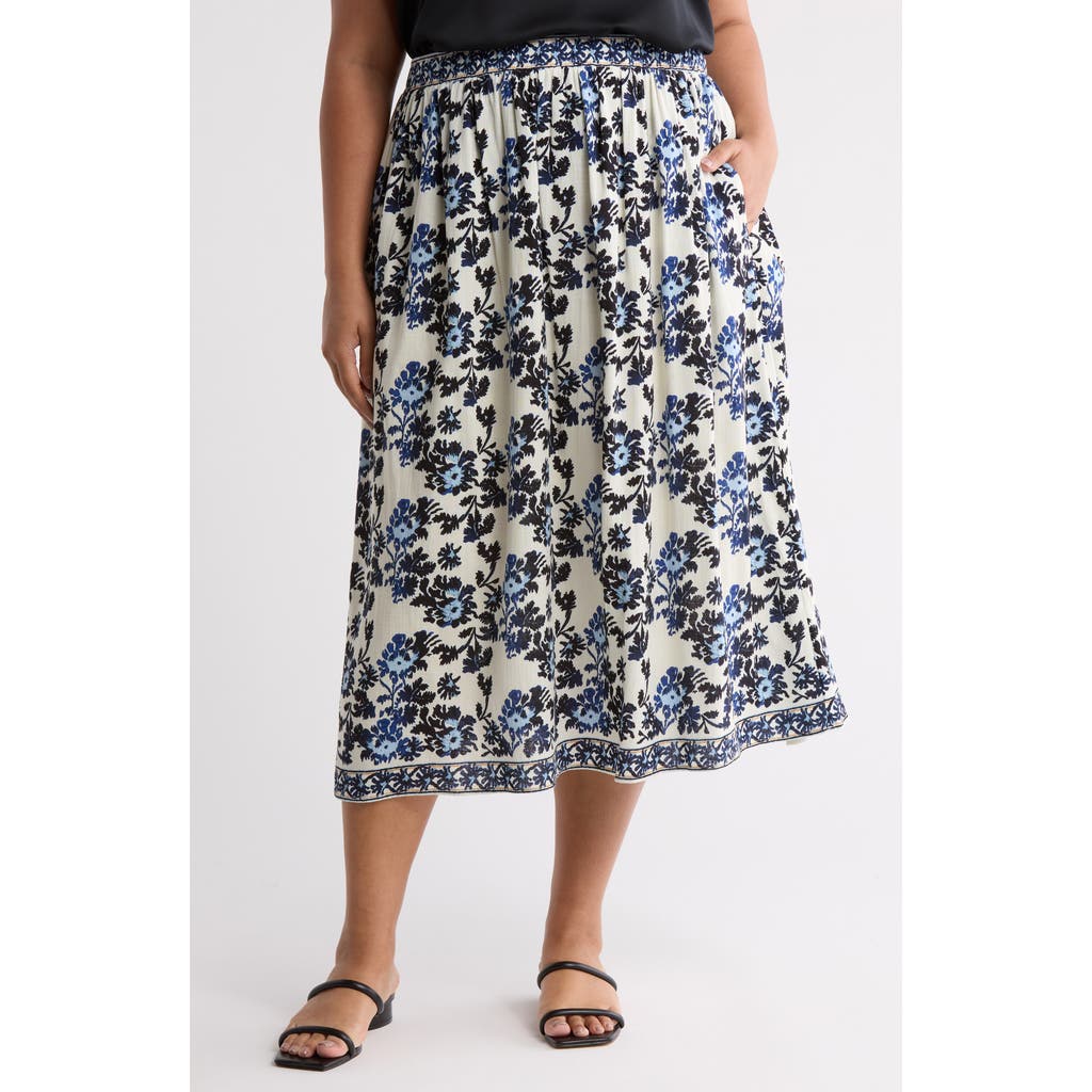 Max Studio Pocket Pull-on Skirt In Green