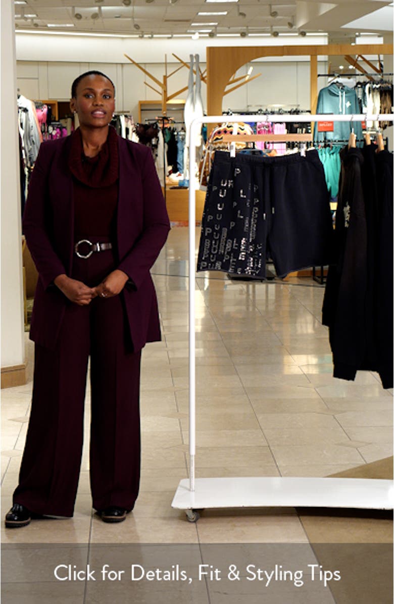 Embellished Logo Raw Hem Fleece Drawstring Shorts, sales video thumbnail