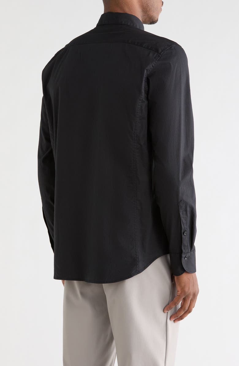 rag & bone Zane Stretch Cotton Button-Up Shirt, Alternate, color, Black