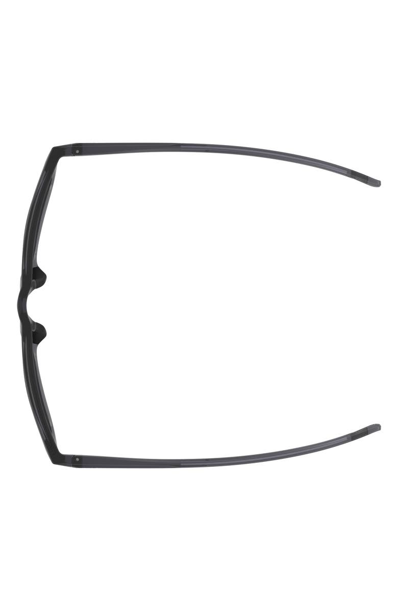 Under Armour 55mm Gradient Polarized Rectangular Sunglasses, Alternate, color, Grey