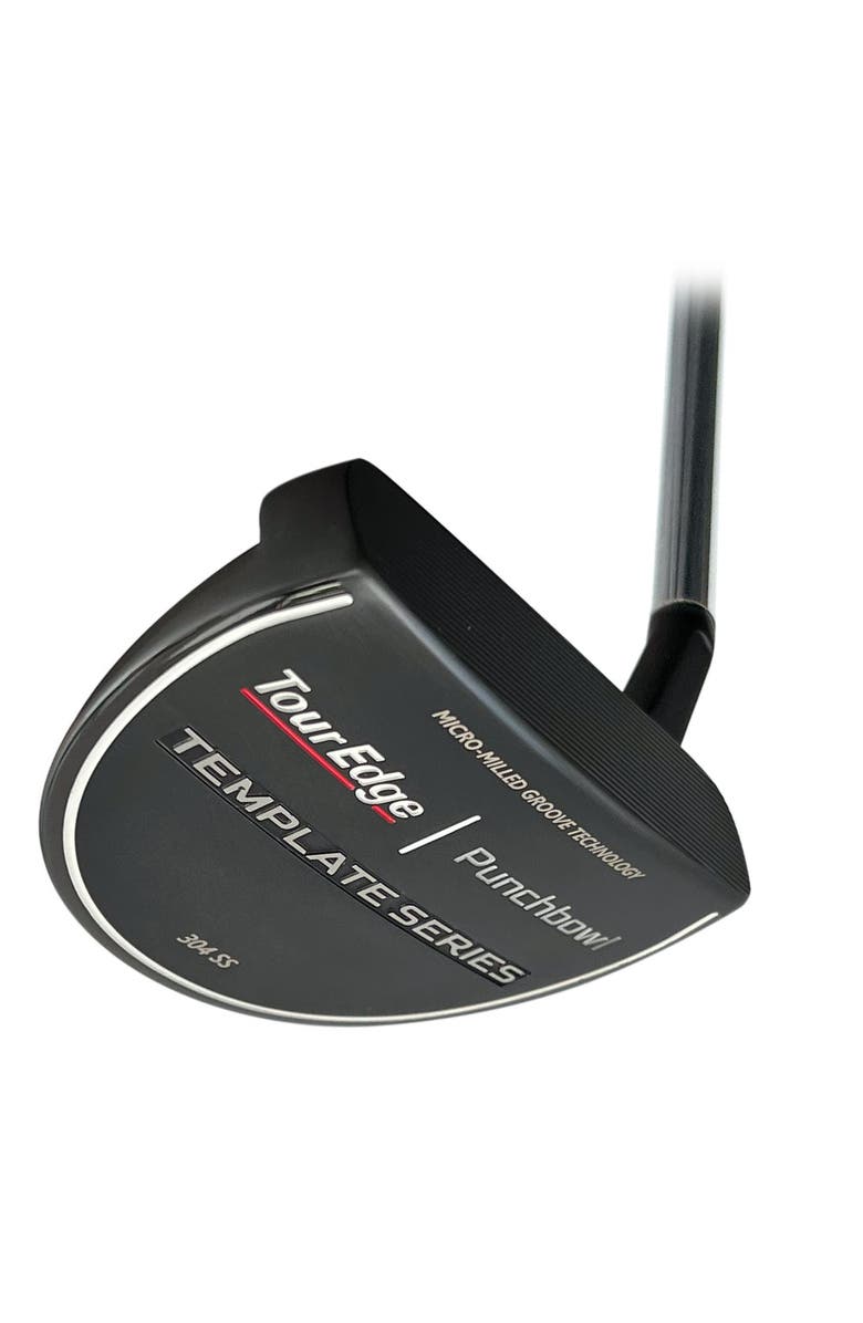Tour Edge Template Punchbowl Black Mens Right Hand Putter - 35in, Main, color, Black