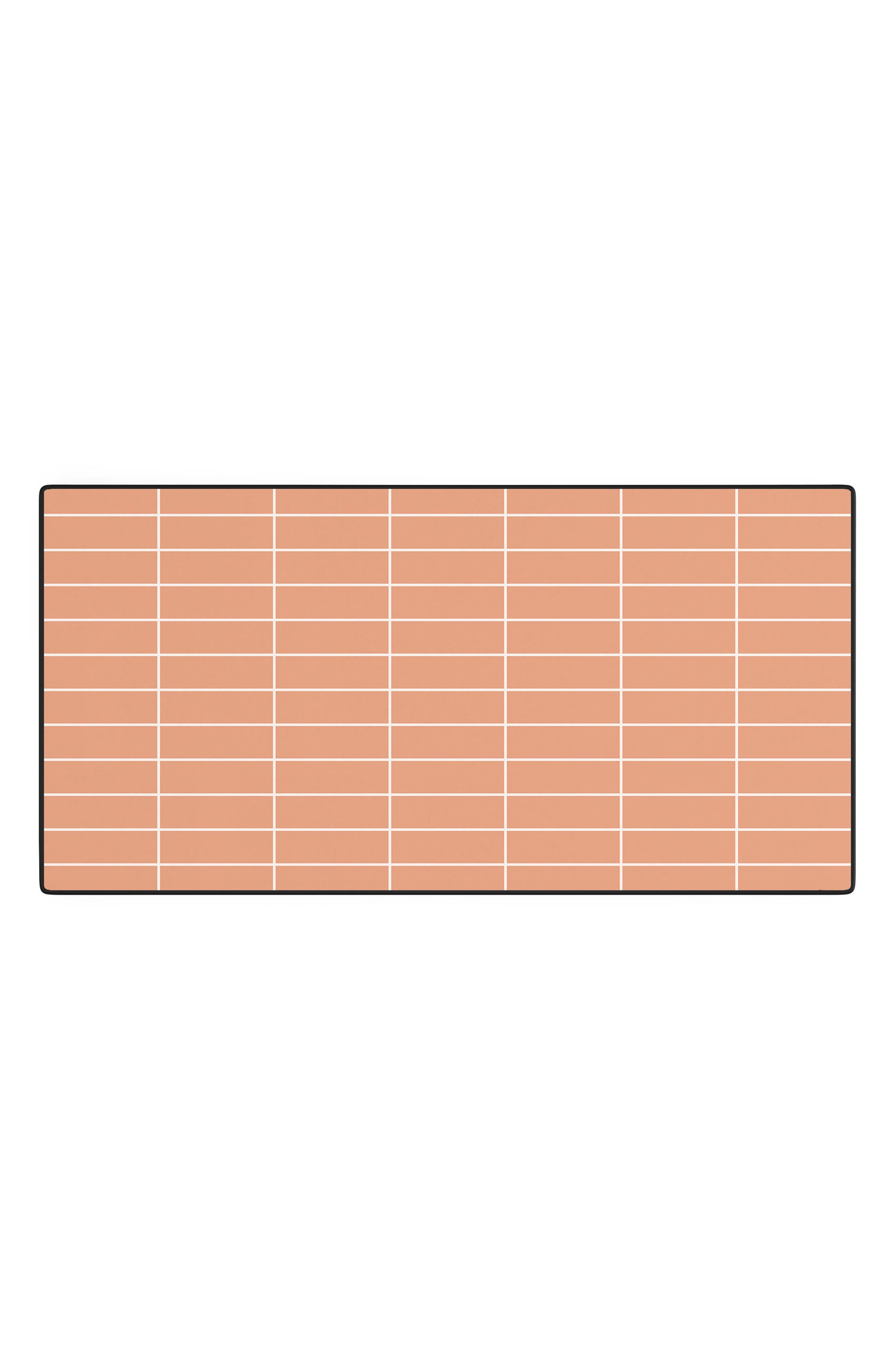 Deny Designs Grid XXV Peach Fuzz Desk Mat